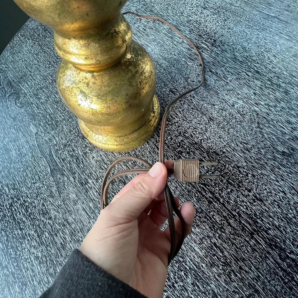 Gilded vintage table lamp